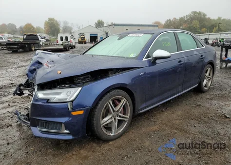 2018 Audi S4 Premium Plus z USA, uszkodzony, nr VIN WAUB4AF48JA097695